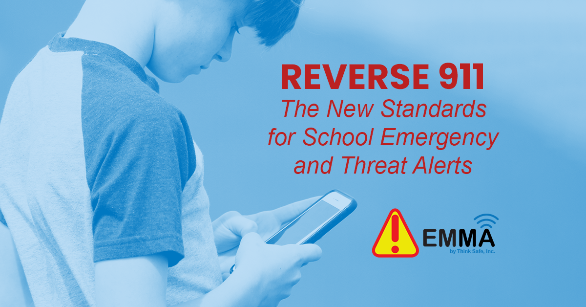 Young boy looking at phone — Reverse 911 Alert